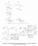 Air Cleaner Muffler Diagram and Parts List for 422707-1213-01  Briggs and Stratton Engine